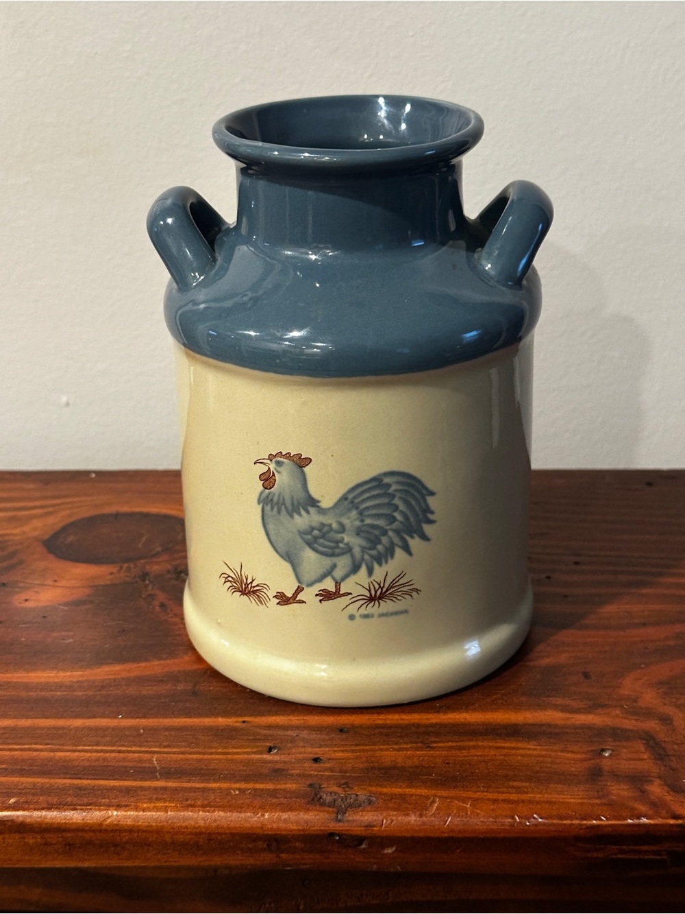 Vintage Jacaman Gourmet Utensils Chicken Rooster Kitchen Holder Crock Farmhouse